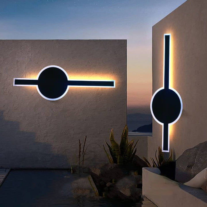 Modern Wave Aluminum Waterproof LED Wall Sconce