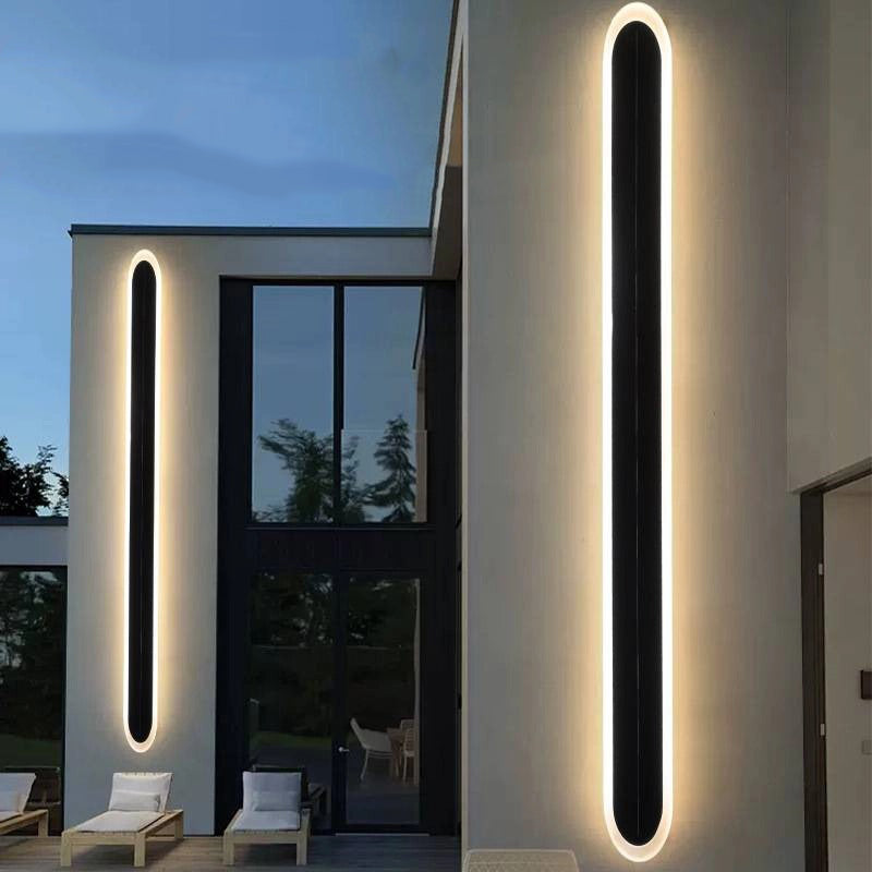 Modern Wave Aluminum Waterproof LED Wall Sconce
