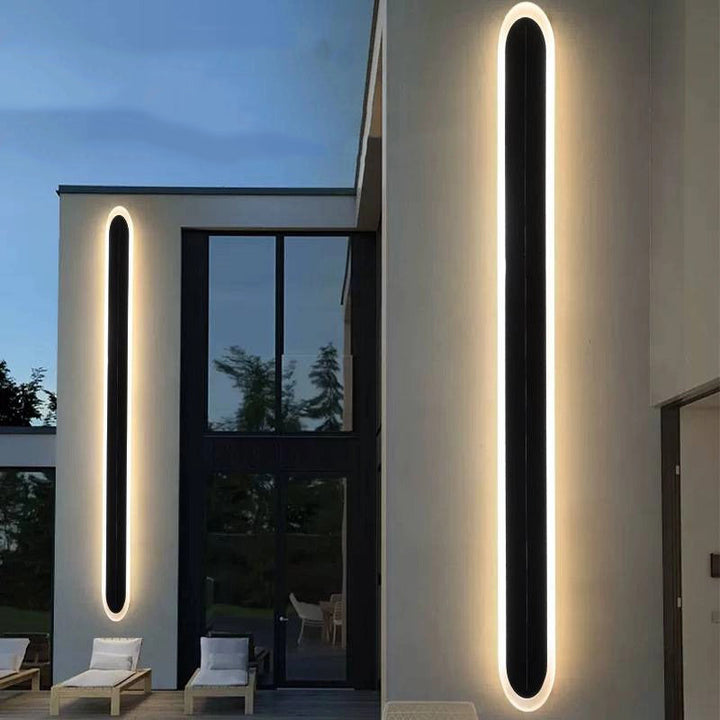 Modern Wave Aluminum Waterproof LED Wall Sconce