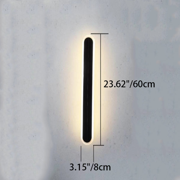 Modern Wave Aluminum Waterproof LED Wall Sconce