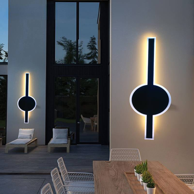 Modern Wave Aluminum Waterproof LED Wall Sconce