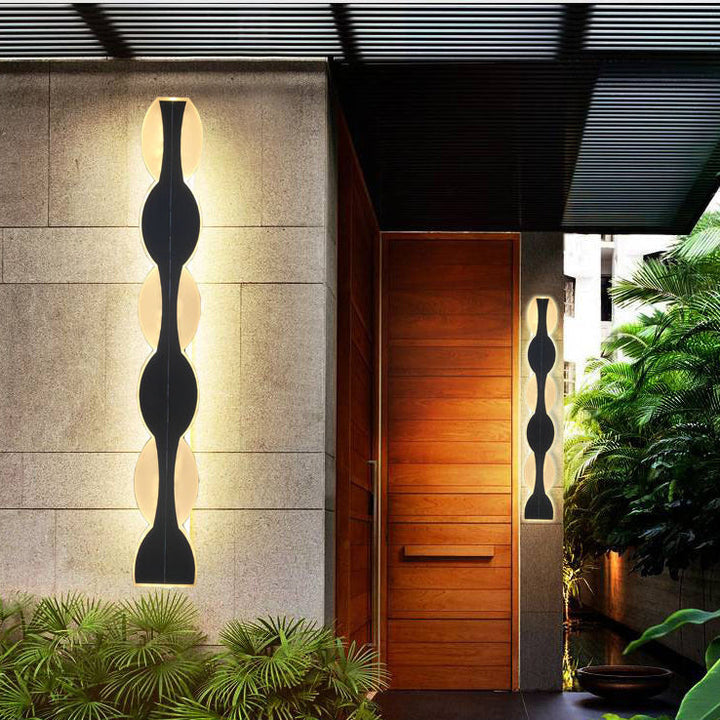 Modern Wave Aluminum Waterproof LED Wall Sconce