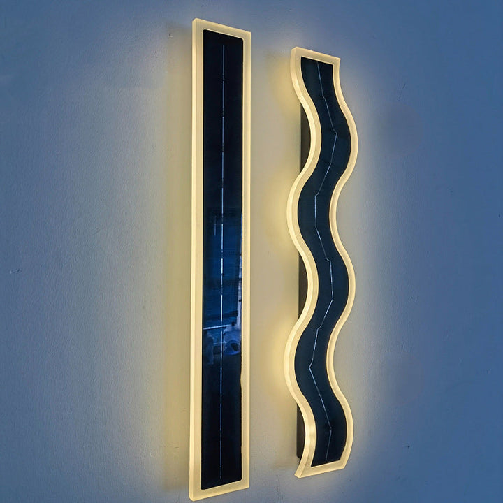 Modern Wave Aluminum Waterproof LED Wall Sconce