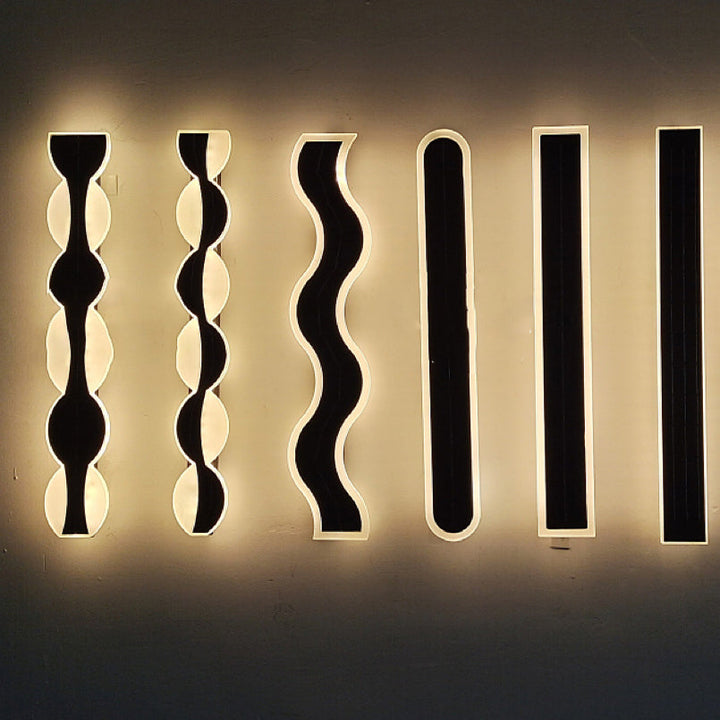 Modern Wave Aluminum Waterproof LED Wall Sconce