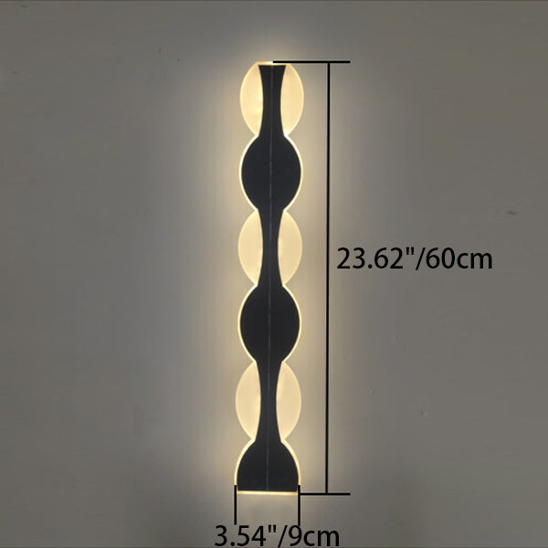 Modern Wave Aluminum Waterproof LED Wall Sconce