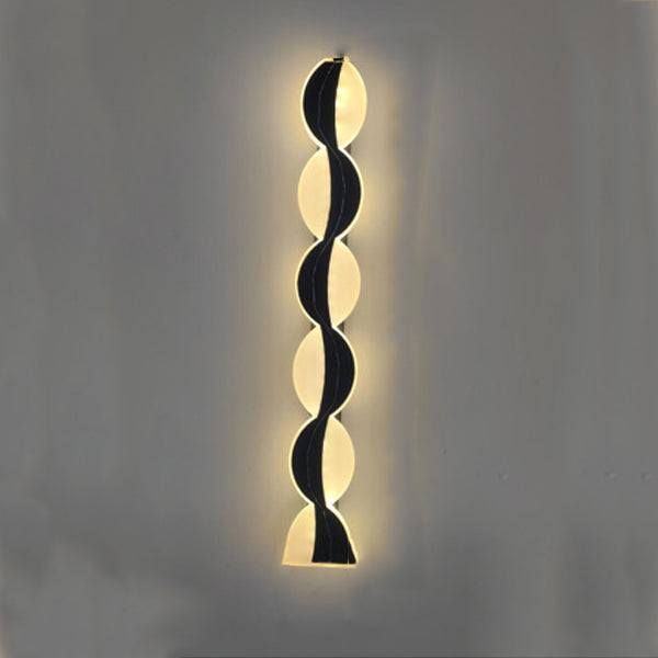 Modern Wave Aluminum Waterproof LED Wall Sconce
