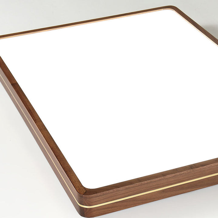 Modern Walnut LED Flush Mount Ceiling Light