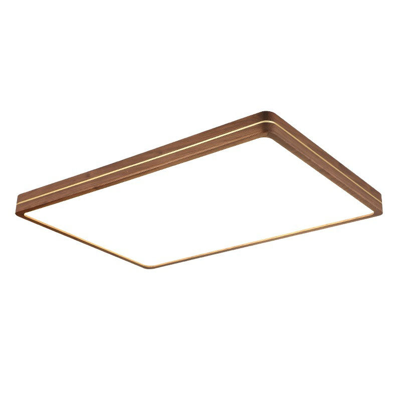 Modern Walnut LED Flush Mount Ceiling Light