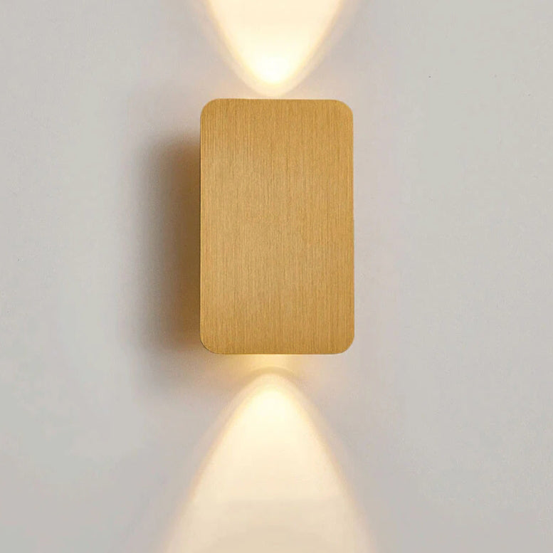 Minimalist Rectangular Aluminum 2-Light LED Wall Sconce