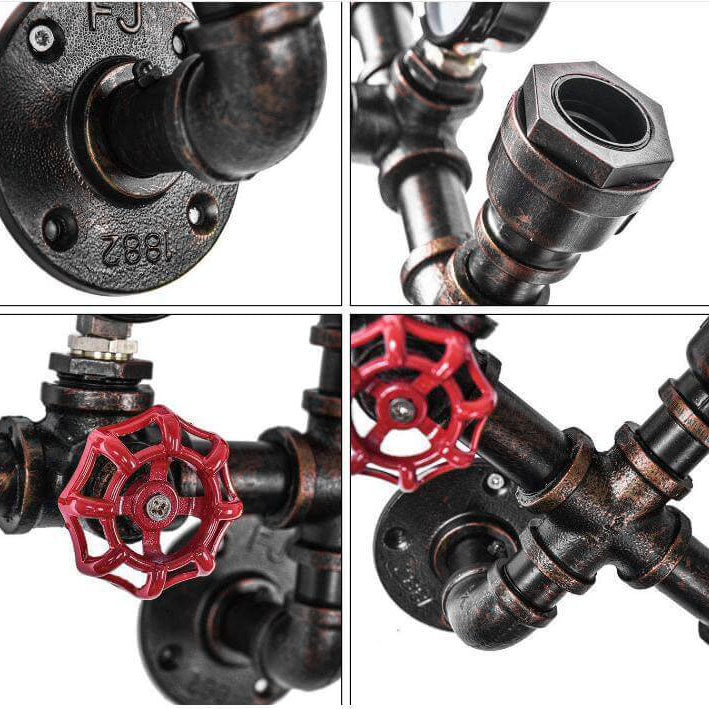 Industrial Metal 3-Light Wall Sconce