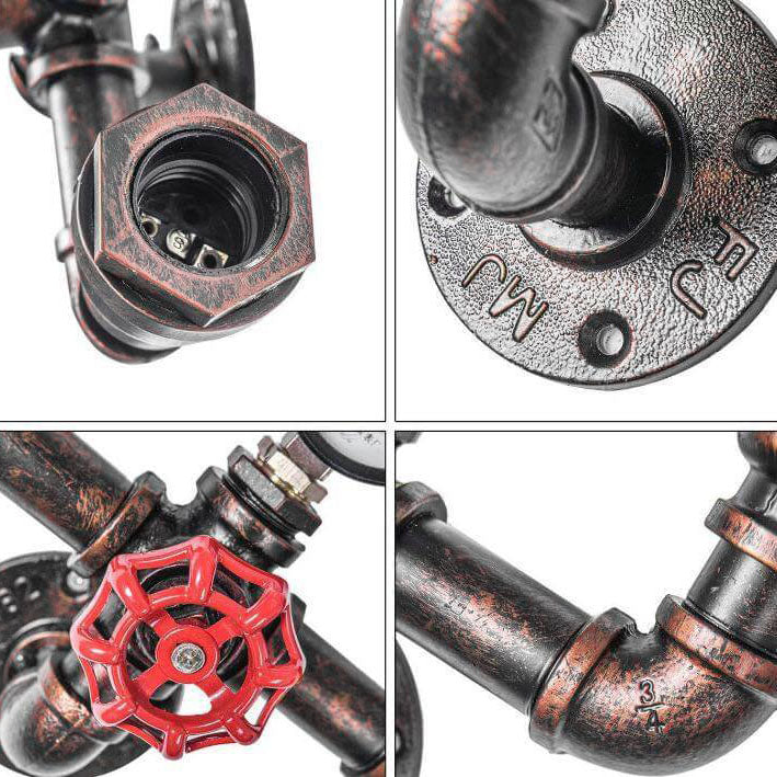 Industrial Metal 3-Light Wall Sconce