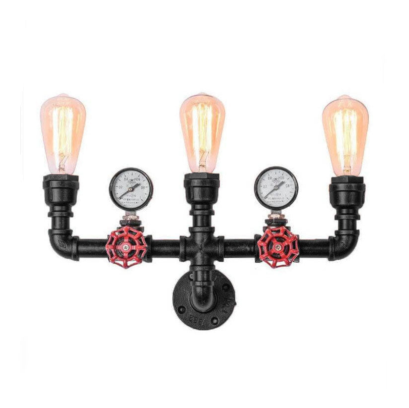 Industrial Metal 3-Light Wall Sconce
