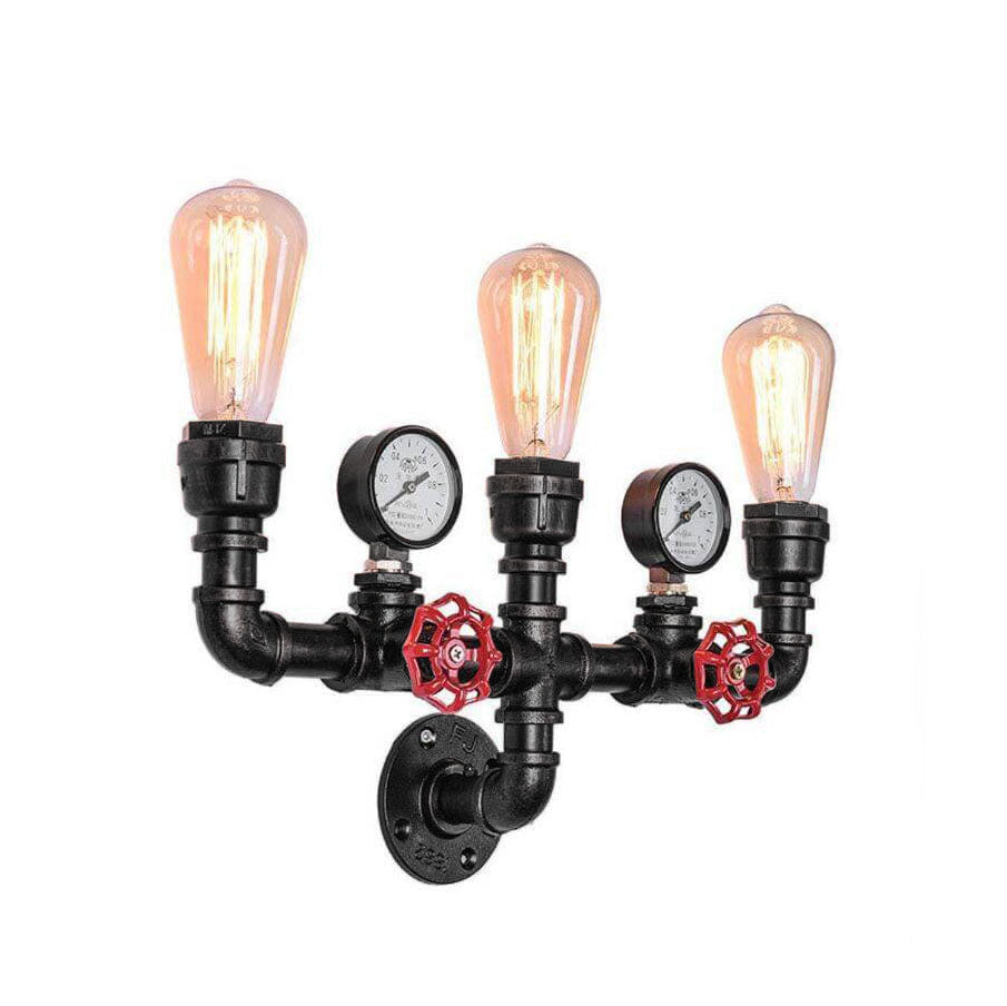 Industrial Metal 3-Light Wall Sconce