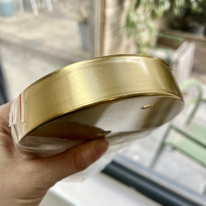 Contemporary Round Brass Wall Sconce