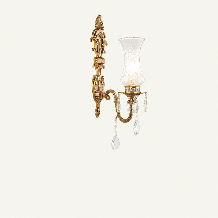 French Traditional Crystal 2-Light Wall Sconce