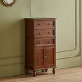 Modern Minimalist Solid Wood Rectangular Storage Cabinet 3/4-Drawer For Living Room