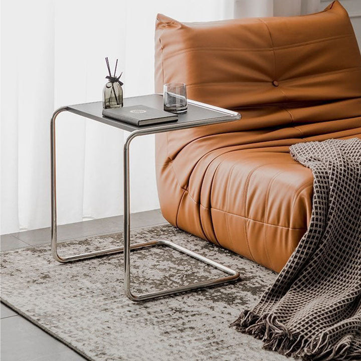 Minimalist Rectangular Stainless Steel Side Table