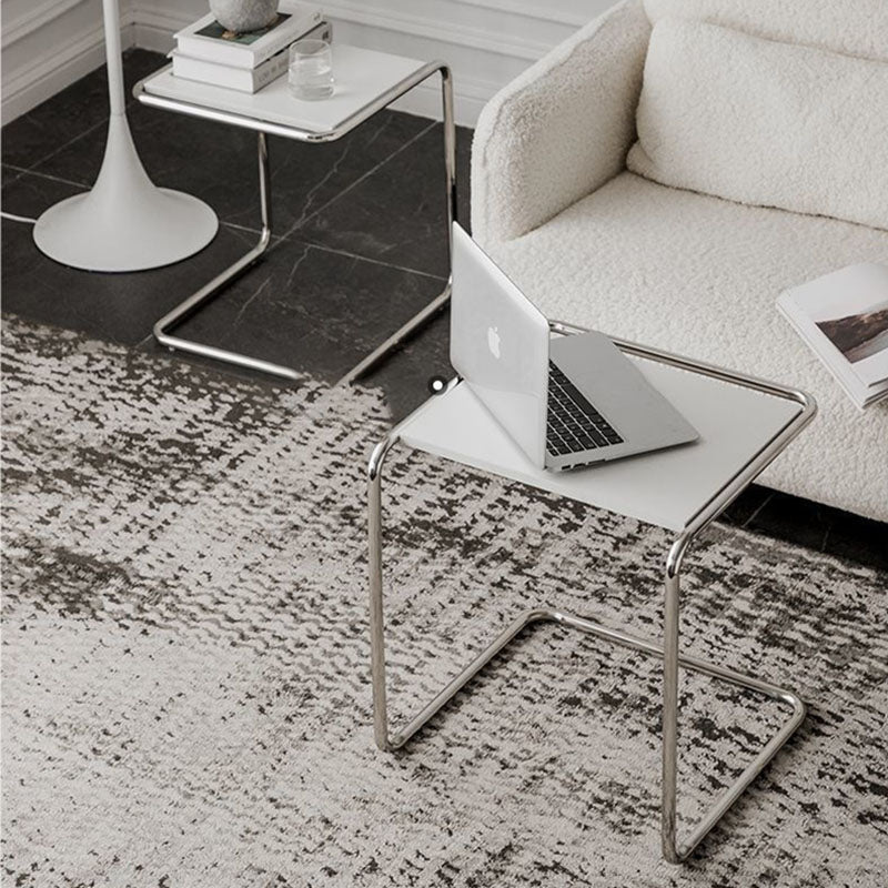 Minimalist Rectangular Stainless Steel Side Table