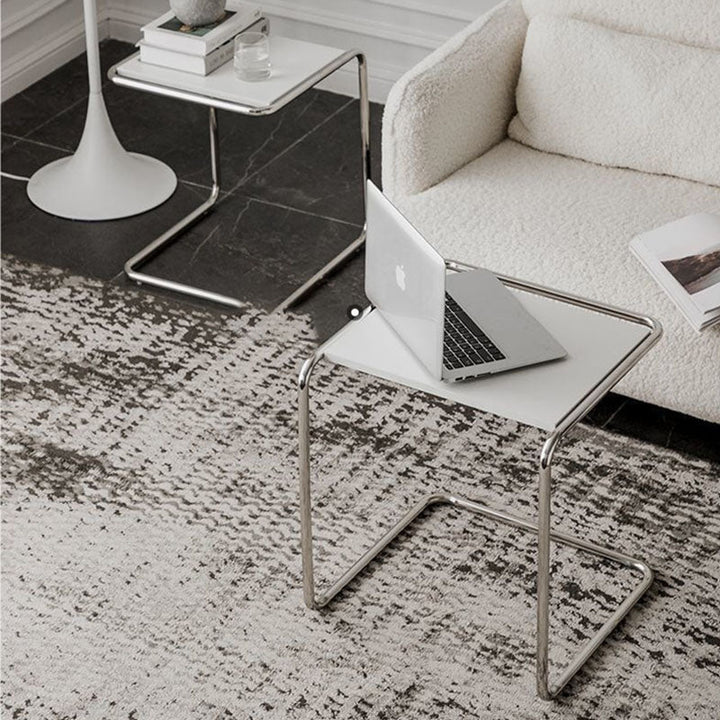 Minimalist Rectangular Stainless Steel Side Table