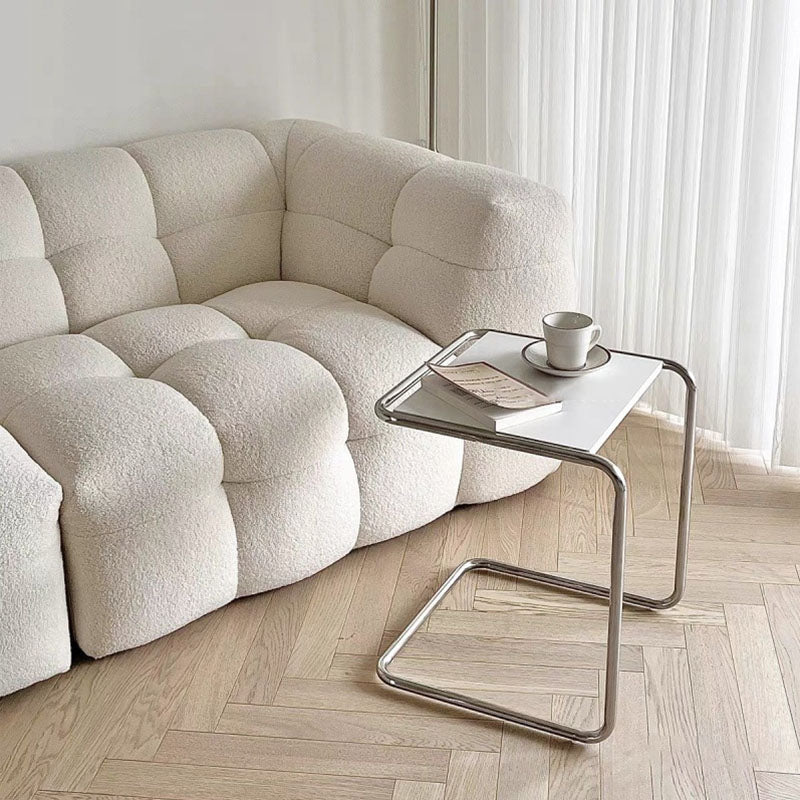Minimalist Rectangular Stainless Steel Side Table