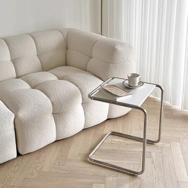 Minimalist Rectangular Stainless Steel Side Table