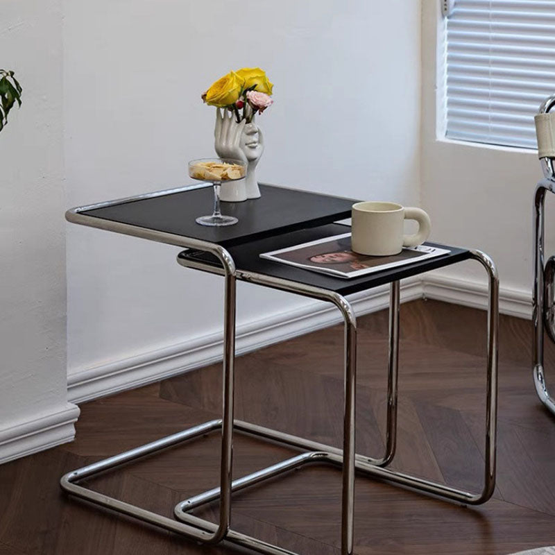 Minimalist Rectangular Stainless Steel Side Table