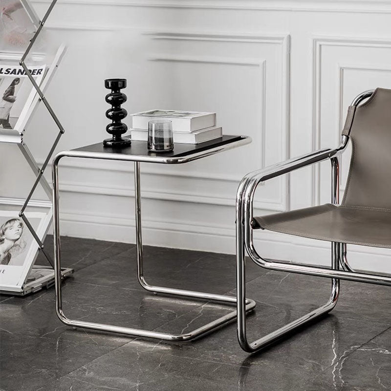 Minimalist Rectangular Stainless Steel Side Table