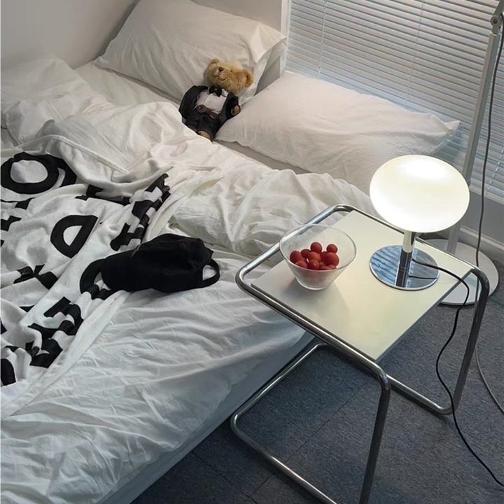 Minimalist Rectangular Stainless Steel Side Table