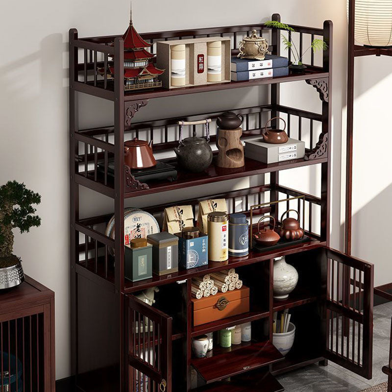 Traditional Rectangular Bamboo Storage Cabinet