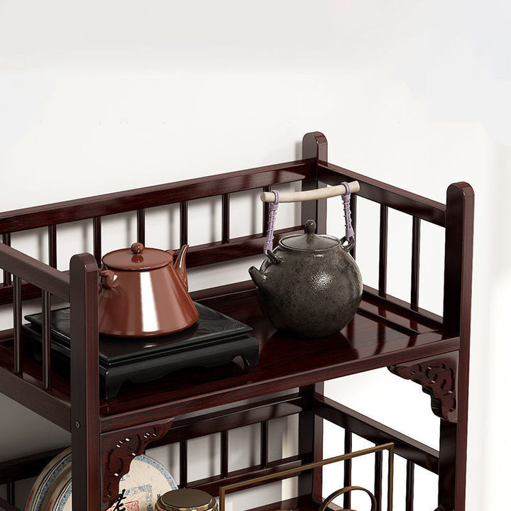 Traditional Rectangular Bamboo Storage Cabinet