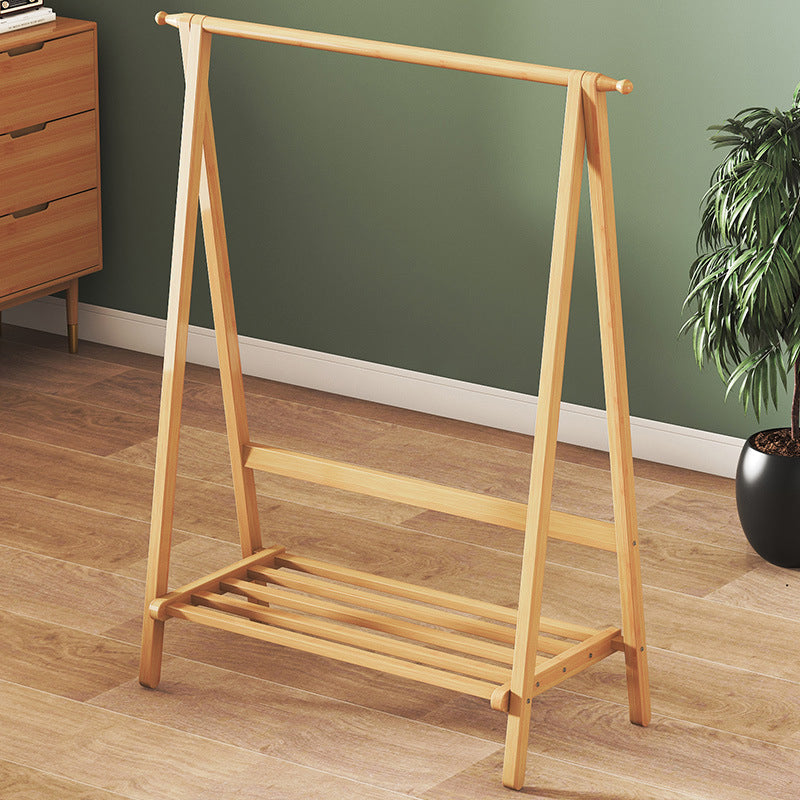 Contemporary Scandinavian Rectangular Triangle Nan Bamboo Hall Tree 1/2 Tier For Bedroom & Entryways