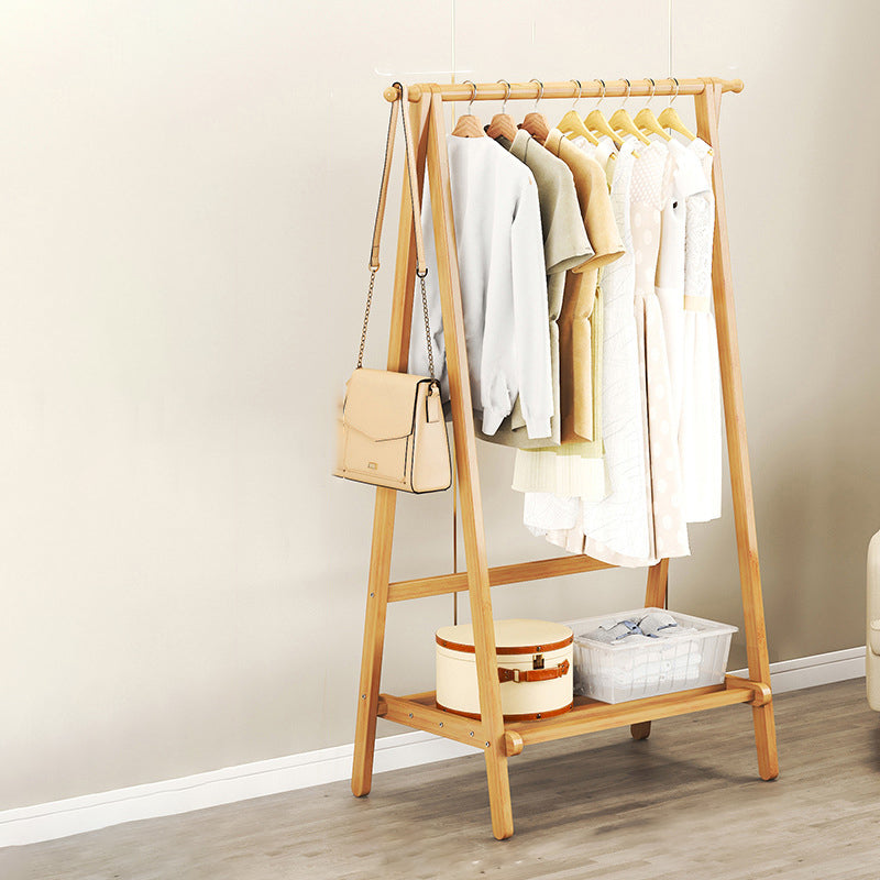 Contemporary Scandinavian Rectangular Triangle Nan Bamboo Hall Tree 1/2 Tier For Bedroom & Entryways