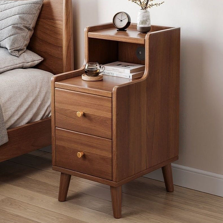 Minimalist Rectangular Wood Nightstand