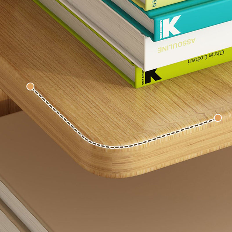 Modern Minimalist Solid Wood Rectangular Bookshelf With 5/9 Tiers For Living Room