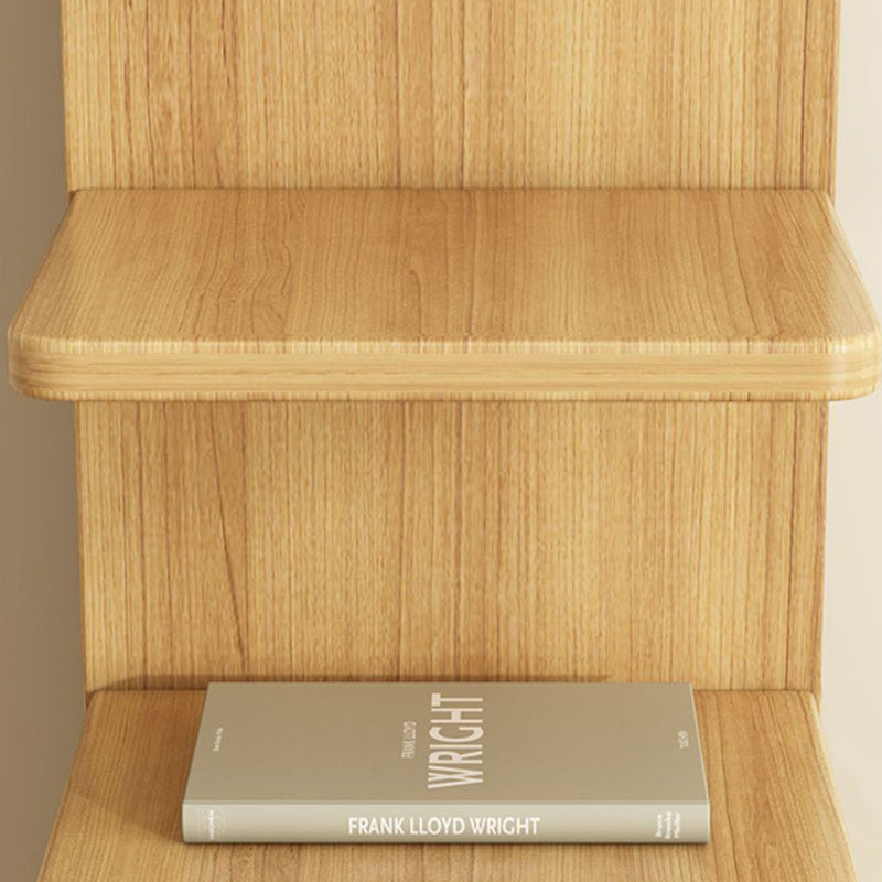 Modern Minimalist Solid Wood Rectangular Bookshelf With 5/9 Tiers For Living Room