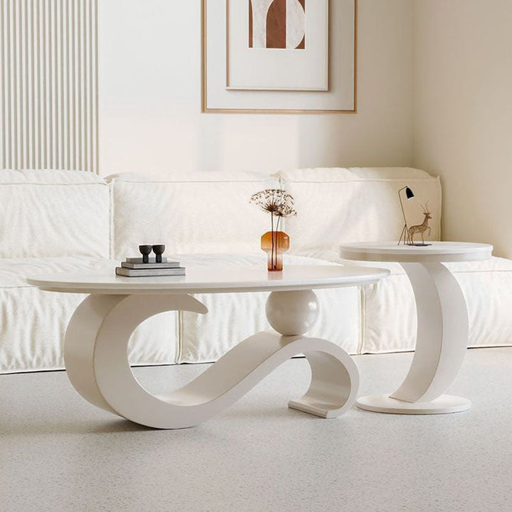 Nordic Oval Stone Coffee Table