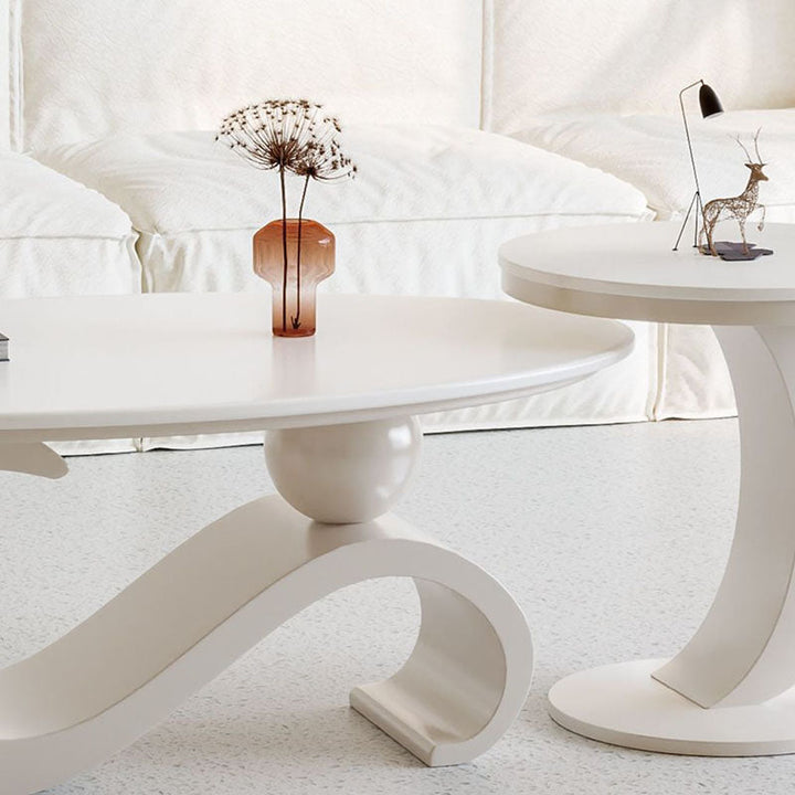 Nordic Oval Stone Coffee Table