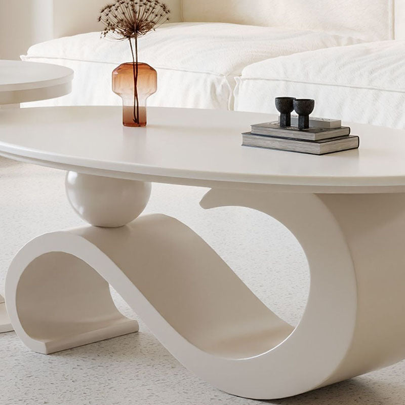 Nordic Oval Stone Coffee Table