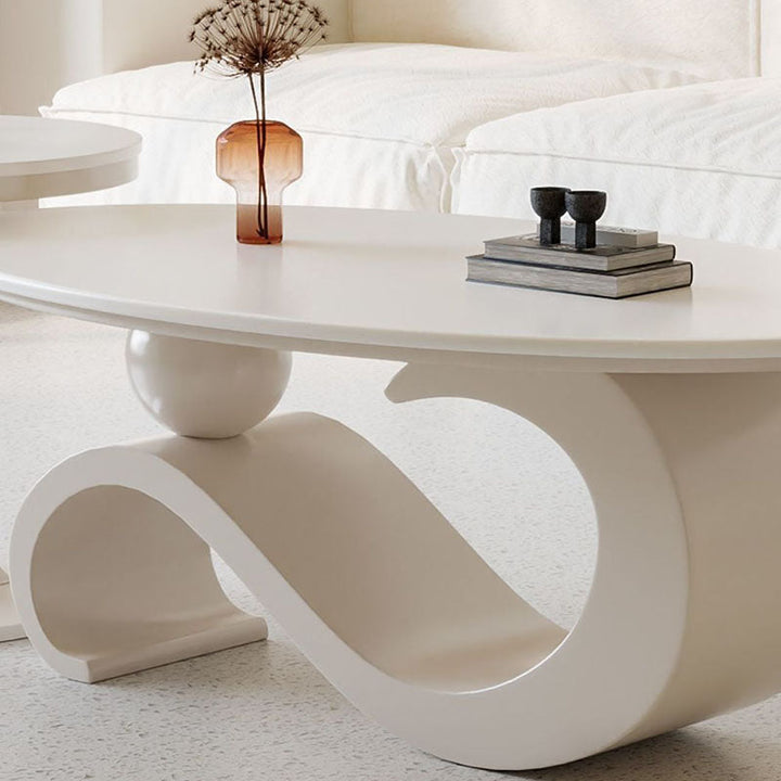 Nordic Oval Stone Coffee Table