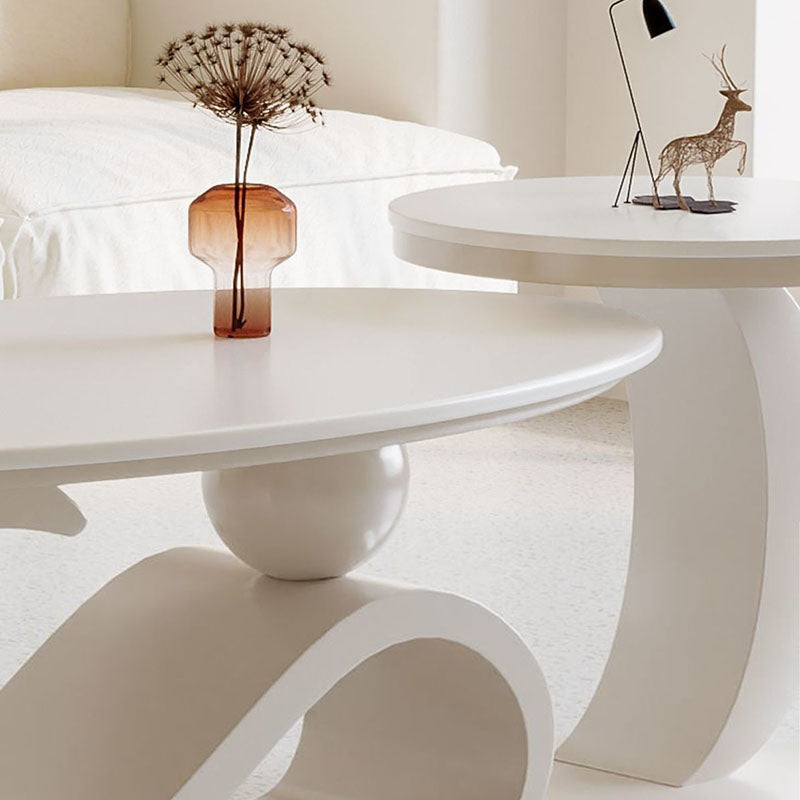 Nordic Oval Stone Coffee Table
