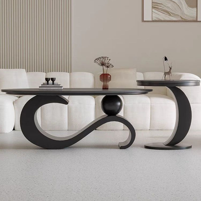 Nordic Oval Stone Coffee Table