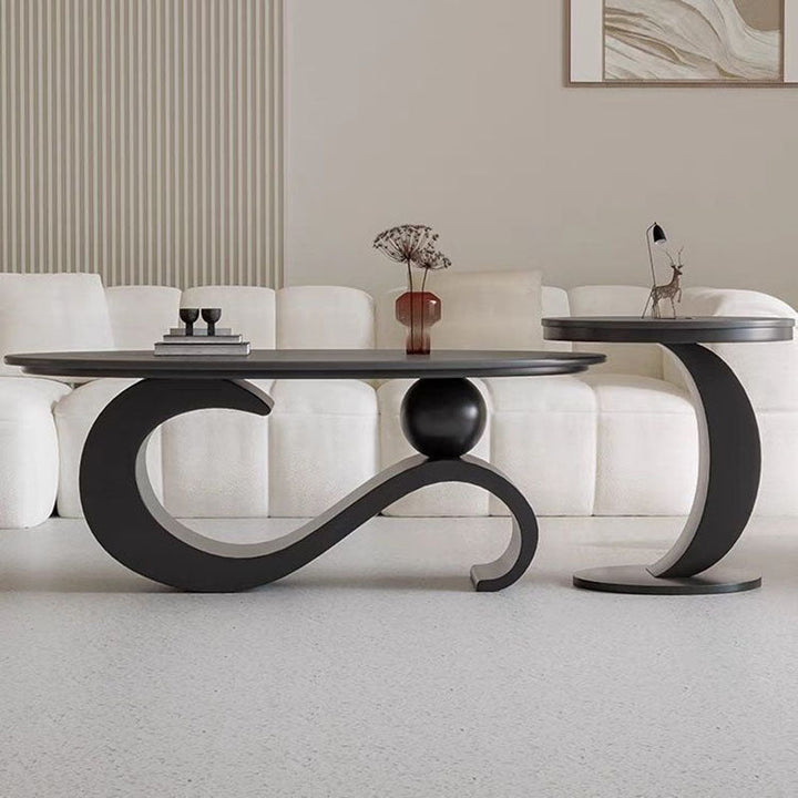 Nordic Oval Stone Coffee Table