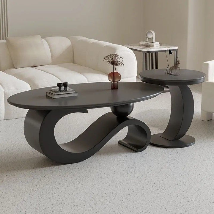 Nordic Oval Stone Coffee Table
