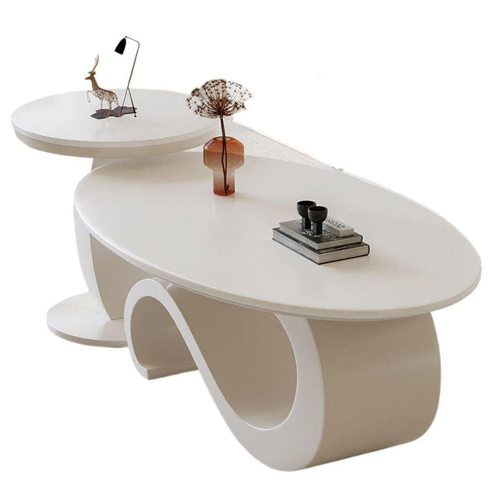 Nordic Oval Stone Coffee Table