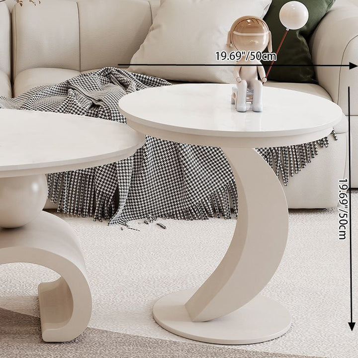Nordic Oval Stone Coffee Table