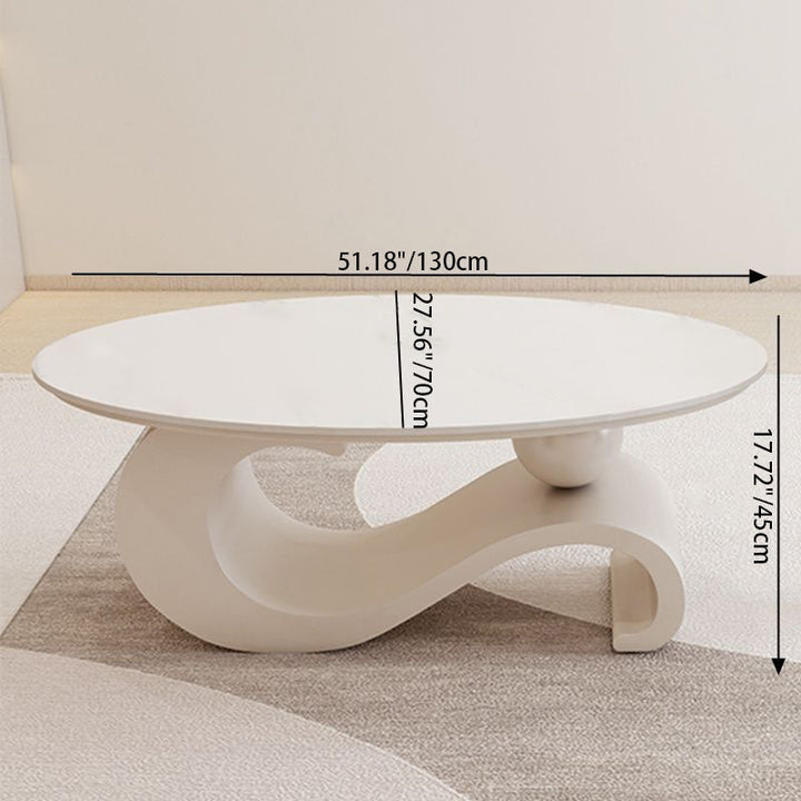 Nordic Oval Stone Coffee Table