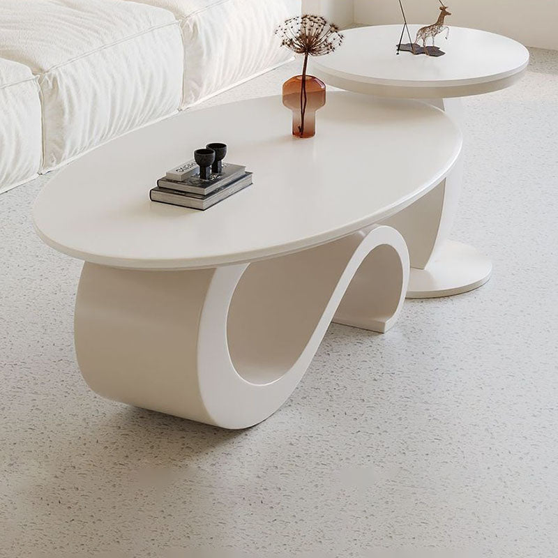 Nordic Oval Stone Coffee Table