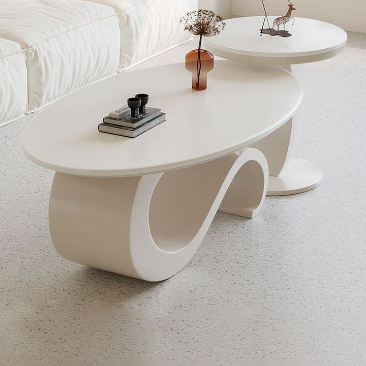 Nordic Oval Stone Coffee Table