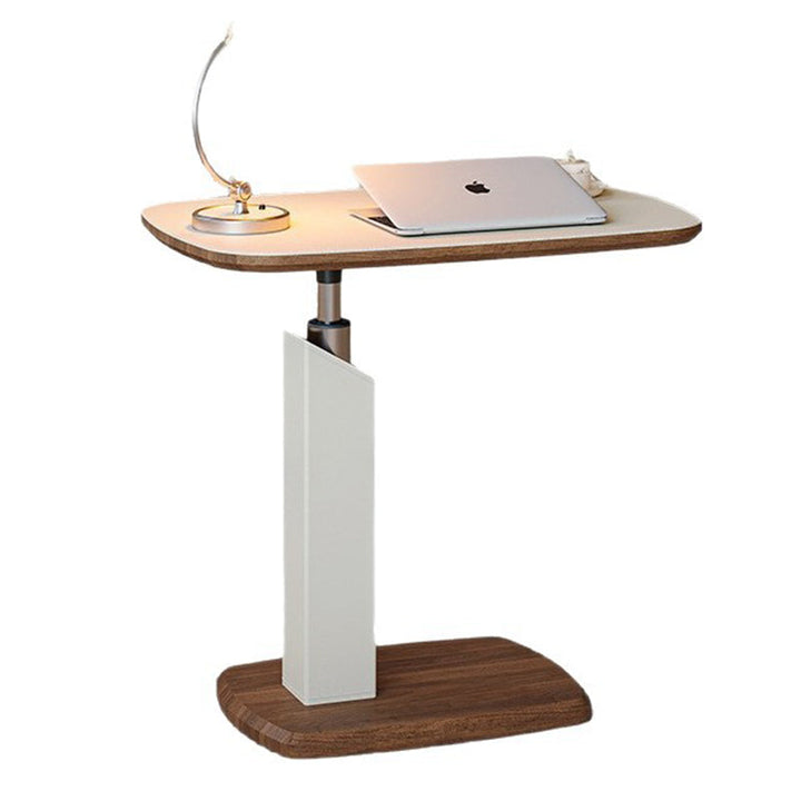 Nordic Rectangular Leather Adjustable Side Table