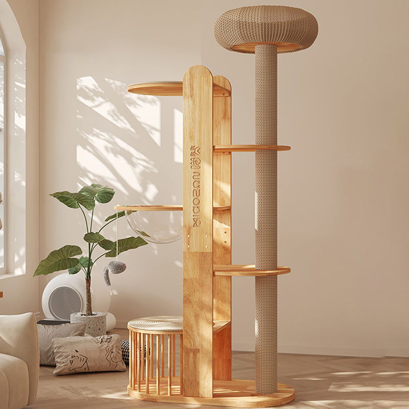 Cylindrical Multi-Functional Cat Tree
